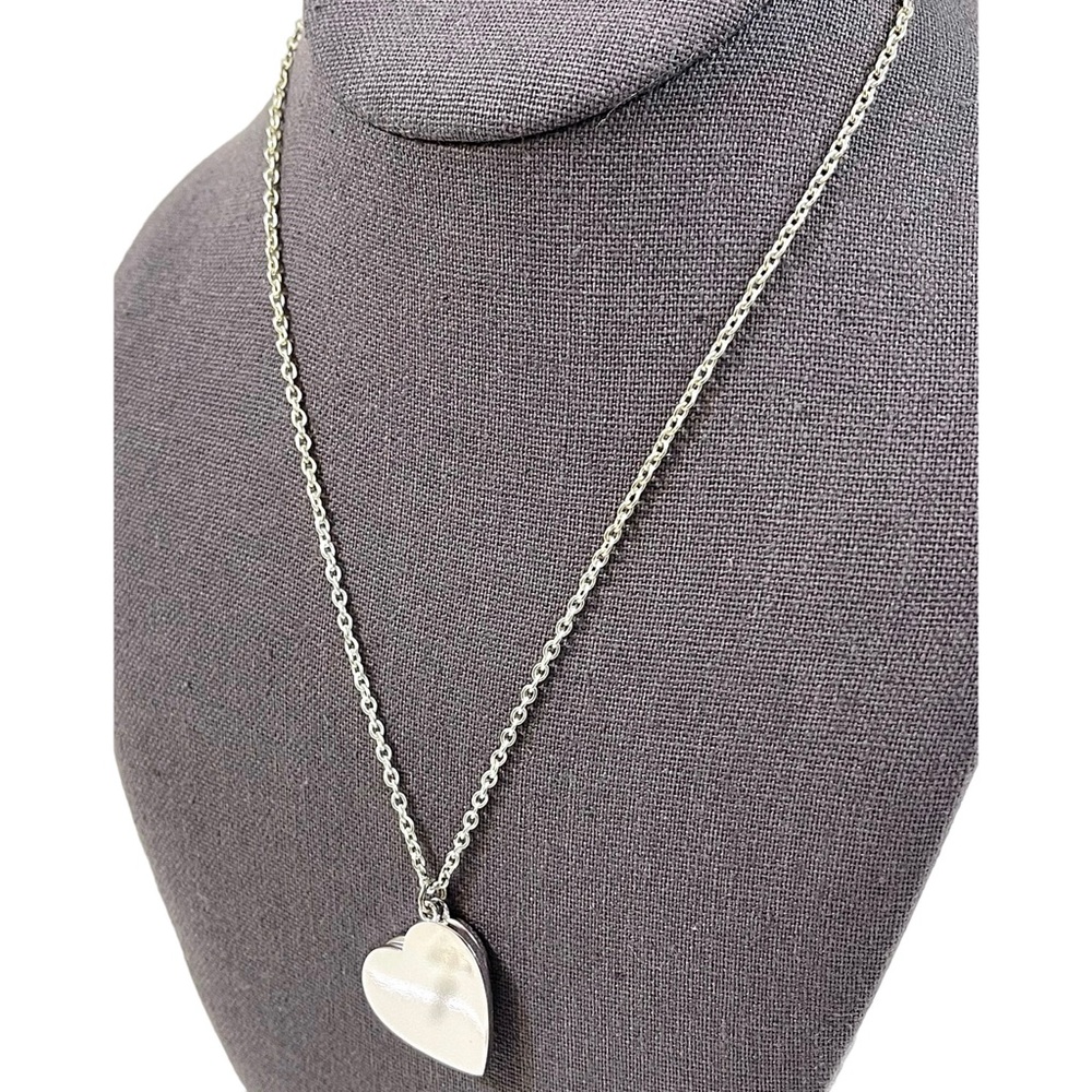 ❤️ Double Silver Heart Pendant Necklace - Picture 6 of 8